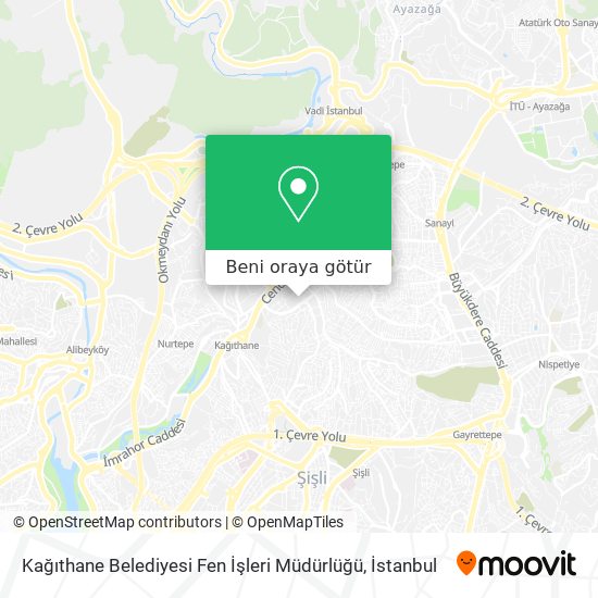 Kağıthane Belediyesi Fen İşleri Müdürlüğü harita