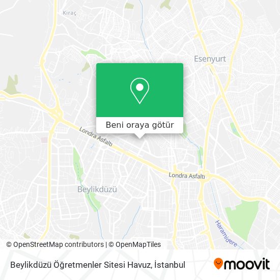 Beylikdüzü Öğretmenler Sitesi Havuz harita