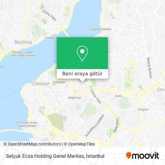 Selçuk Ecza Holding Genel Merkez harita