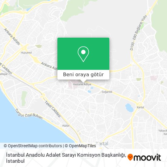 İstanbul Anadolu Adalet Sarayı Komisyon Başkanlığı harita