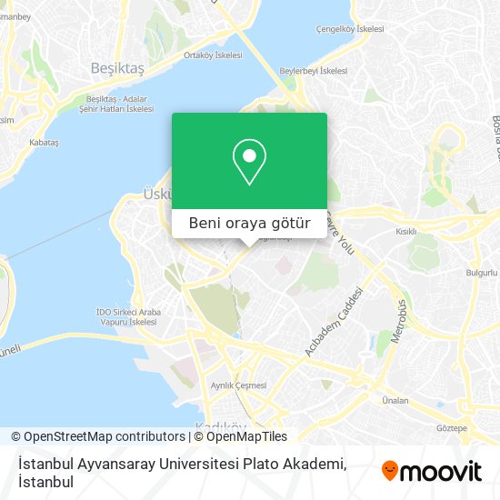 İstanbul Ayvansaray Universitesi Plato Akademi harita