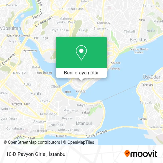 10-D Pavyon Girisi, Karaköy, Beyoğlu nerede, metro, otobüs, tren ...