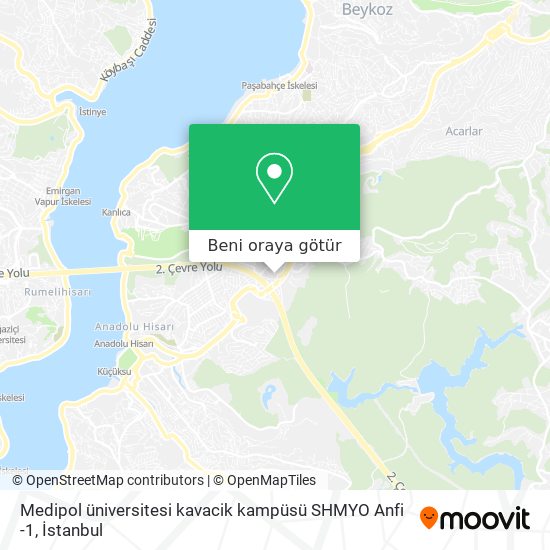 Medipol üniversitesi kavacik kampüsü SHMYO Anfi -1 harita