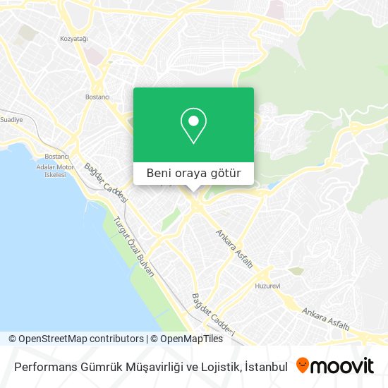 Performans Gümrük Müşavirliği ve Lojistik harita