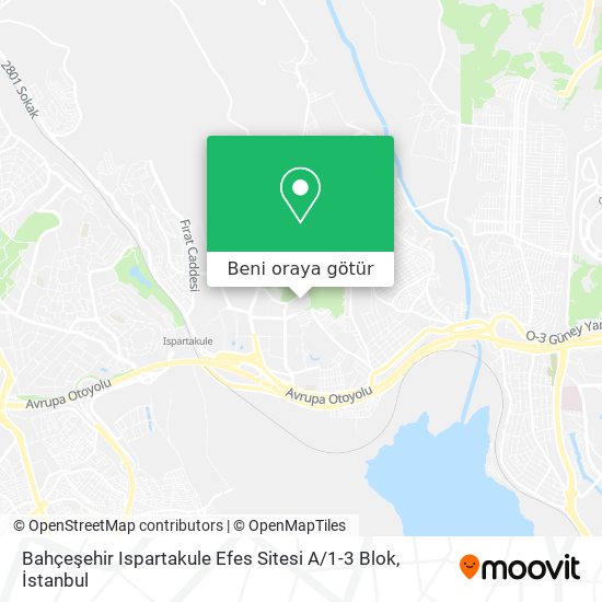 Bahçeşehir Ispartakule Efes Sitesi A / 1-3 Blok harita