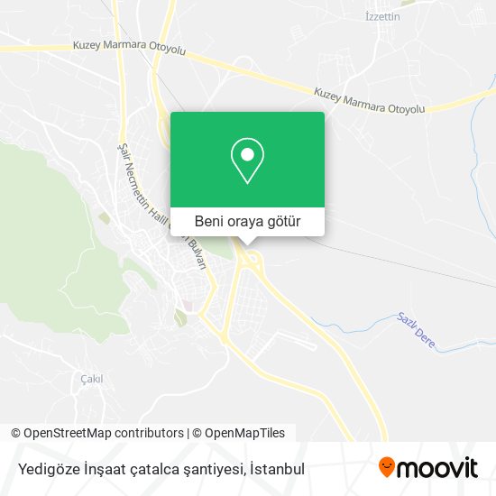 Yedigöze İnşaat çatalca şantiyesi harita