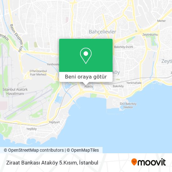 Ziraat Bankası Ataköy 5.Kısım harita