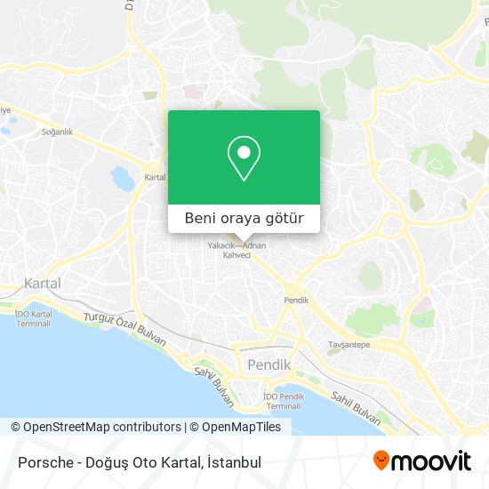 Porsche - Doğuş Oto Kartal harita