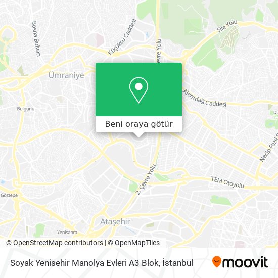 Soyak Yenisehir Manolya Evleri A3 Blok harita