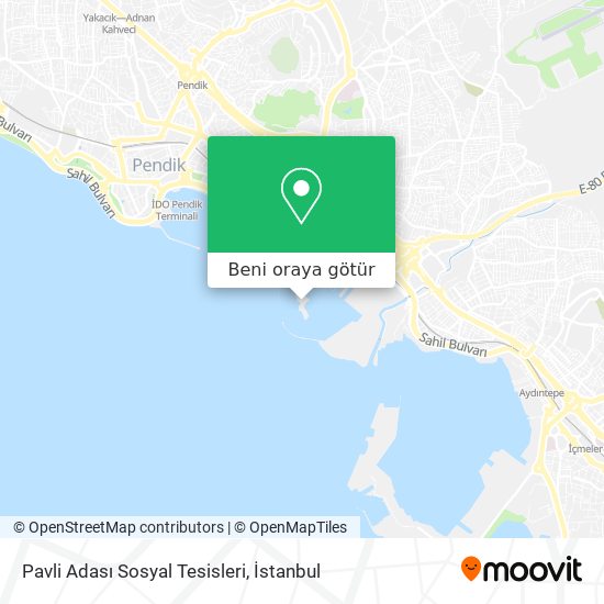 Pavli Adası Sosyal Tesisleri harita