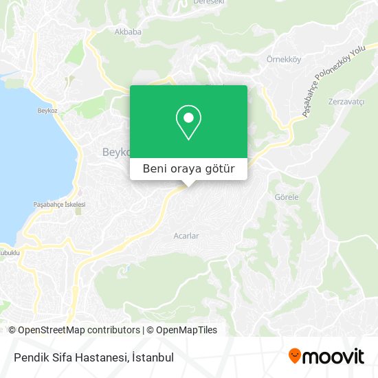 Pendik Sifa Hastanesi harita