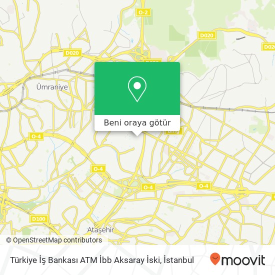 Türkiye İş Bankası ATM İbb Aksaray İski harita