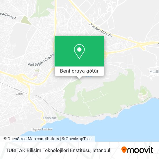 TÜBİTAK Bilişim Teknolojileri Enstitüsü harita