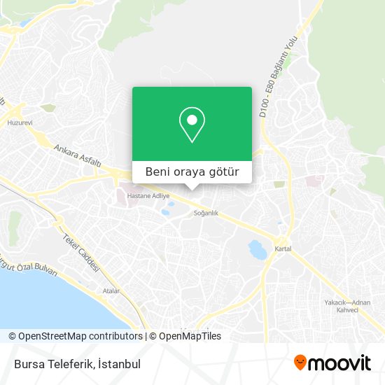 Bursa Teleferik harita