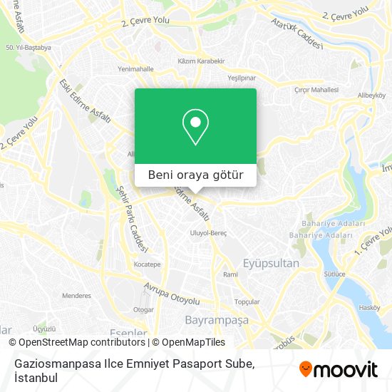 Gaziosmanpasa Ilce Emniyet Pasaport Sube harita