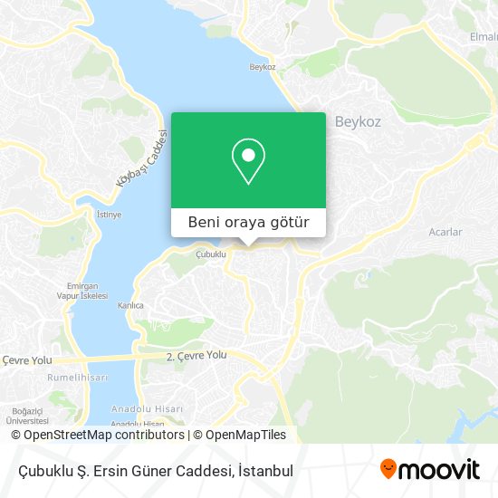Çubuklu Ş. Ersin Güner Caddesi harita