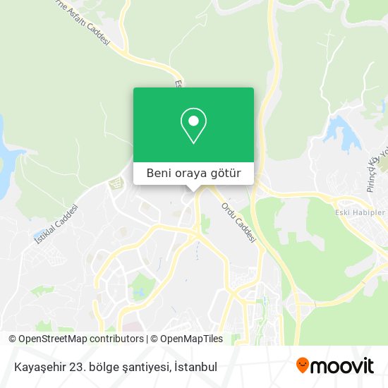 Kayaşehir 23. bölge şantiyesi harita