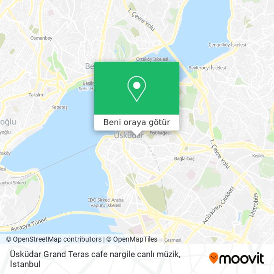 Üsküdar Grand Teras cafe nargile canlı müzik harita