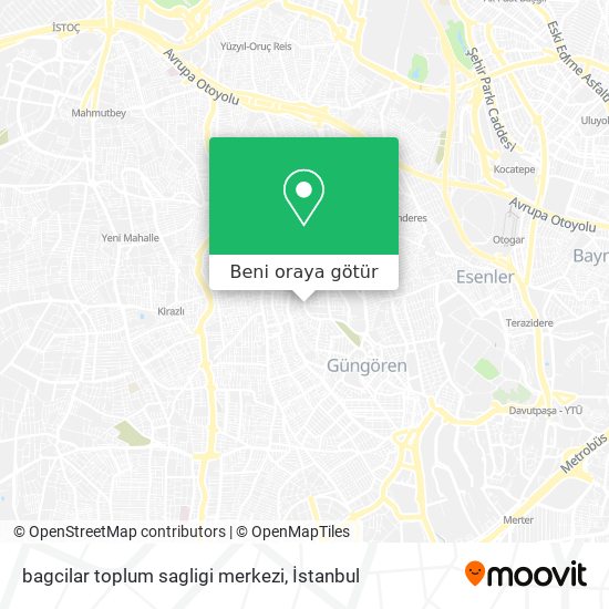 bagcilar toplum sagligi merkezi harita