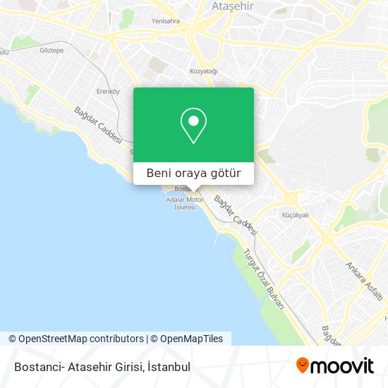 Bostanci- Atasehir Girisi harita