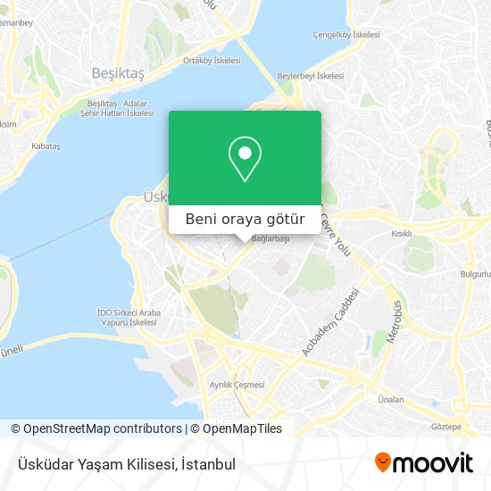 Üsküdar Yaşam Kilisesi harita