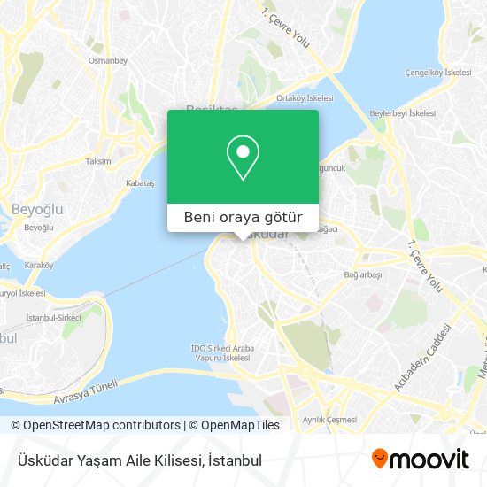 Üsküdar Yaşam Aile Kilisesi harita