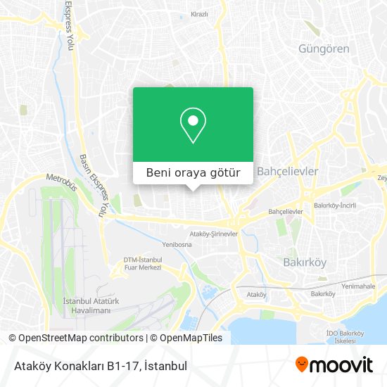 Ataköy Konakları B1-17 harita