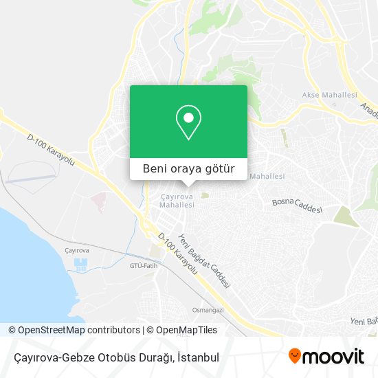 Çayırova-Gebze Otobüs Durağı harita