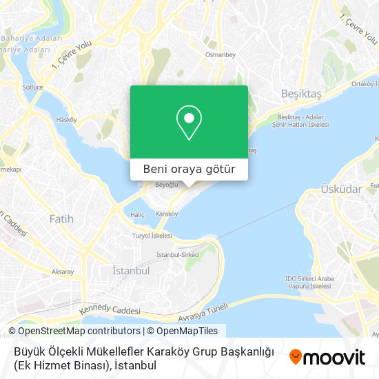 Büyük Ölçekli Mükellefler Karaköy Grup Başkanlığı (Ek Hizmet Binası) harita