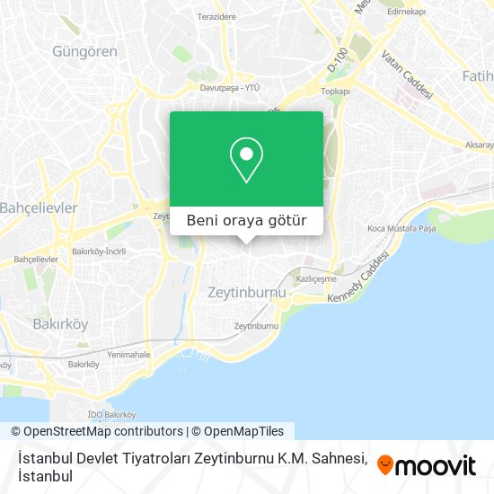 İstanbul Devlet Tiyatroları Zeytinburnu K.M. Sahnesi harita