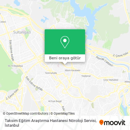 Taksim Eğitim Araştırma Hastanesi Nöroloji Servisi harita