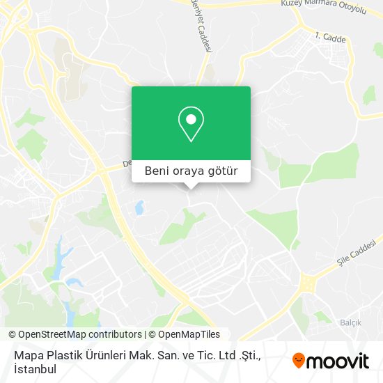 Mapa Plastik Ürünleri Mak. San. ve Tic. Ltd .Şti. harita