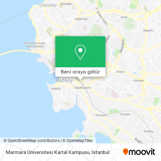 Marmara Universitesi  Kartal Kampusu harita