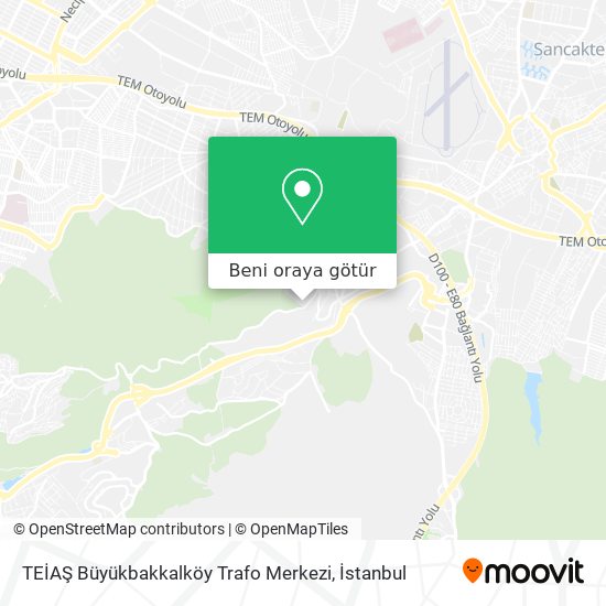 TEİAŞ Büyükbakkalköy Trafo Merkezi harita