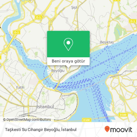 Taşkesti Su Cihangir Beyoğlu harita
