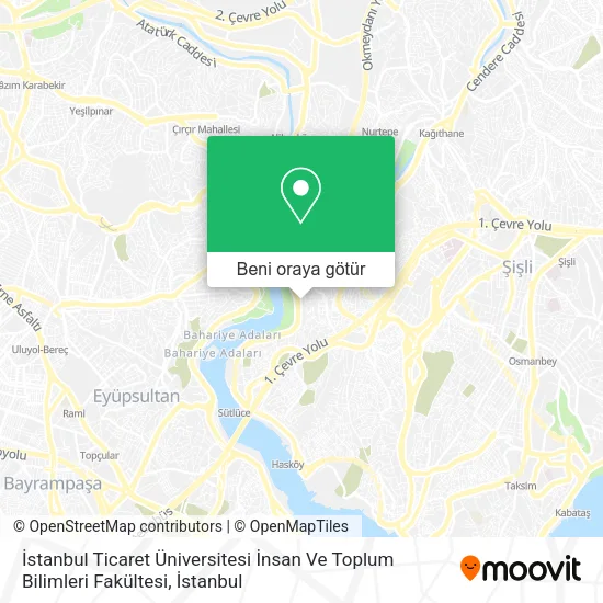 İstanbul Ticaret Üniversitesi İnsan Ve Toplum Bilimleri Fakültesi harita