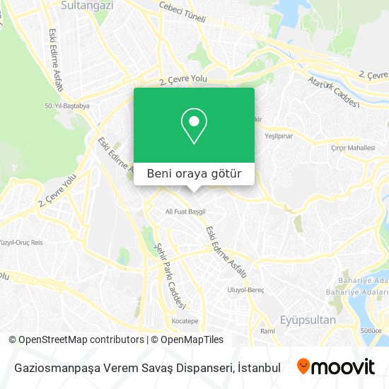 Gaziosmanpaşa Verem Savaş Dispanseri harita
