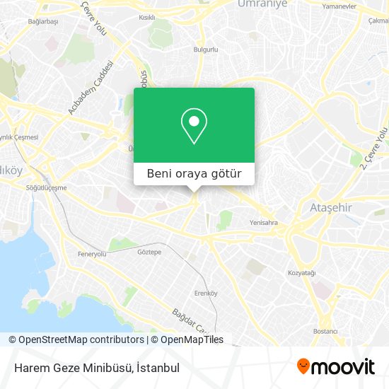 Harem Geze Minibüsü harita