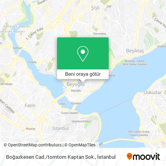 Boğazkesen Cad. / tomtom Kaptan Sok. harita