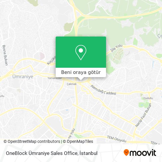 OneBlock Ümraniye Sales Office harita