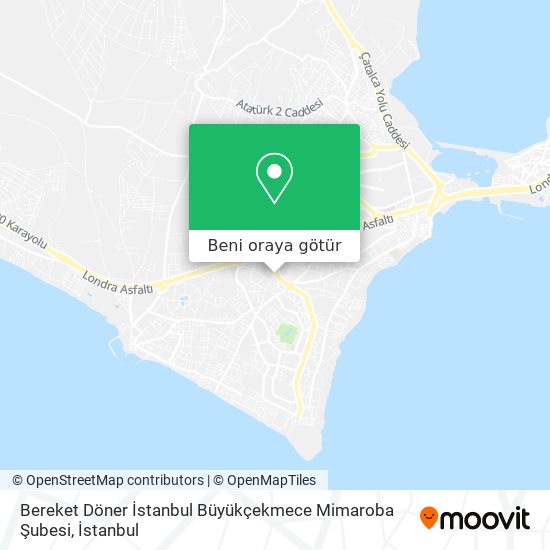 Bereket Döner İstanbul Büyükçekmece Mimaroba Şubesi harita