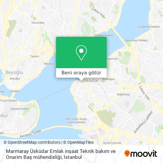 Marmaray Üsküdar Emlak inşaat Teknik bakım ve Onarim Baş mühendisliği harita