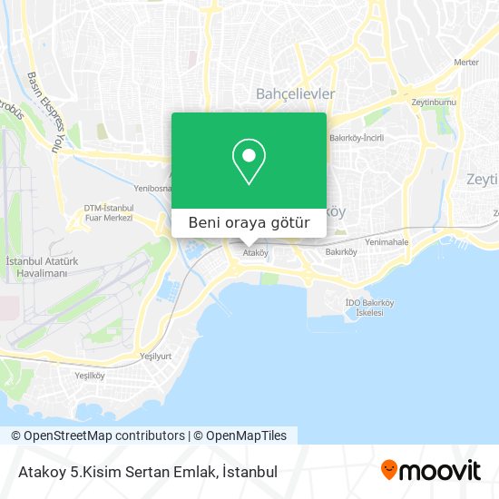 Atakoy 5.Kisim Sertan Emlak harita