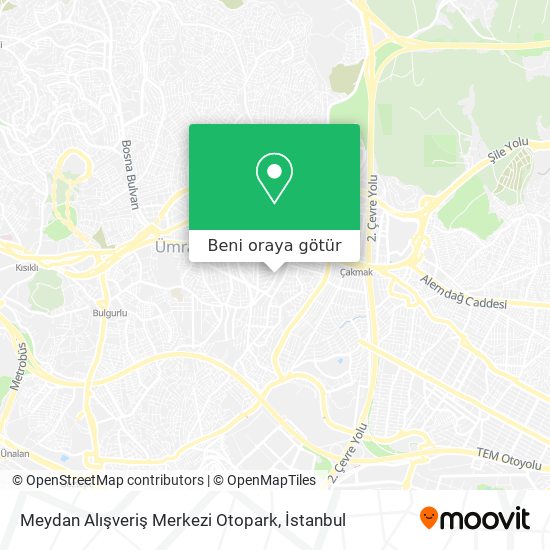 Meydan Alışveriş Merkezi Otopark harita