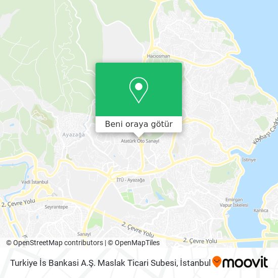 Turkiye İs Bankasi A.Ş. Maslak Ticari Subesi harita