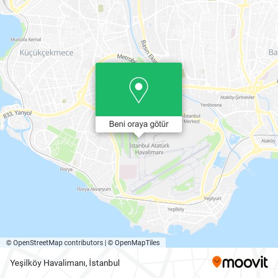 Yeşilköy Havalimanı harita