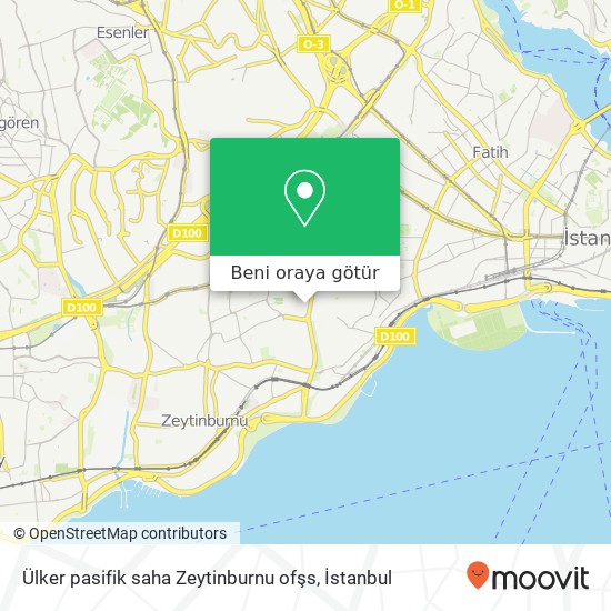 Ülker pasifik  saha Zeytinburnu ofşs harita