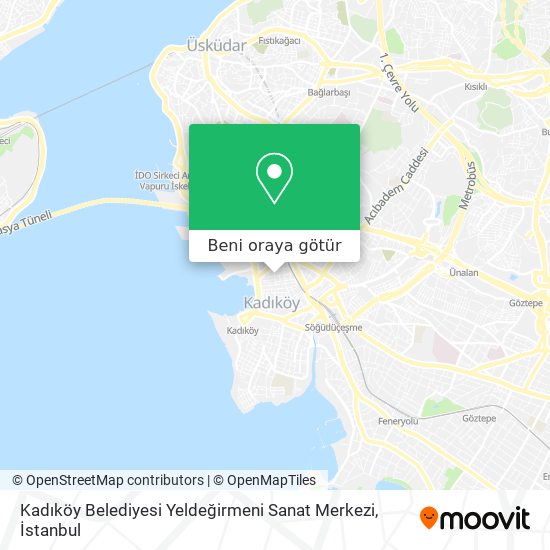 Kadıköy Belediyesi Yeldeğirmeni Sanat Merkezi harita