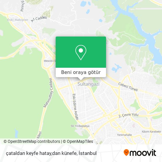 çataldan keyfe hatay,dan künefe harita