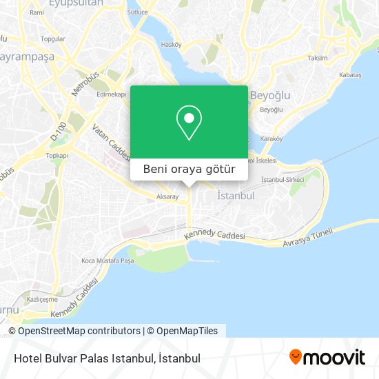 Hotel Bulvar Palas Istanbul harita